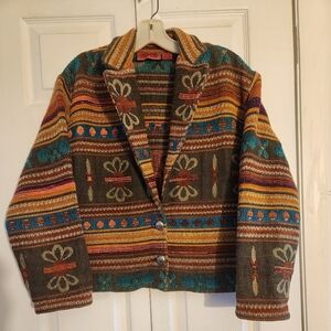Tapestry Woven Jacket Cotton Southwest Coat Boho IKON